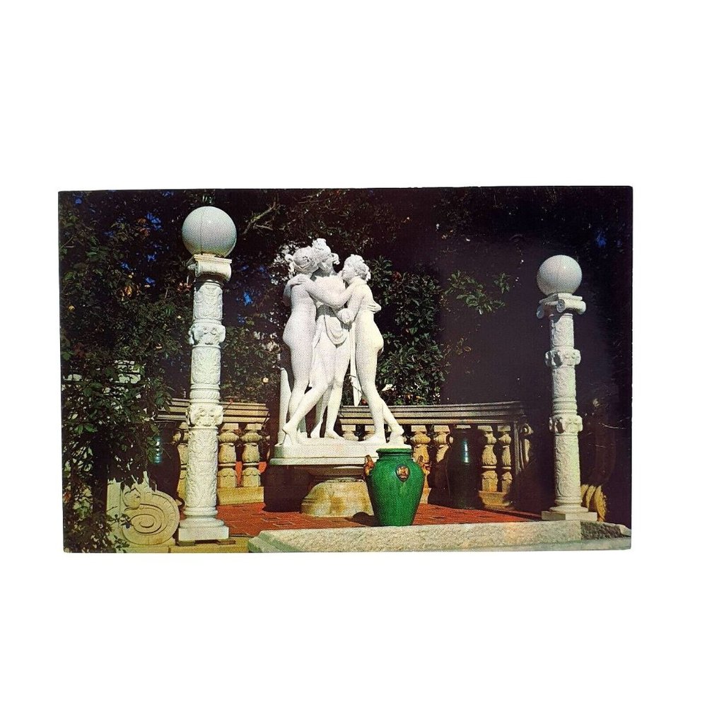 Vintage Postcard Hearst San Simeon CA Historical Monument Three Graces P30352